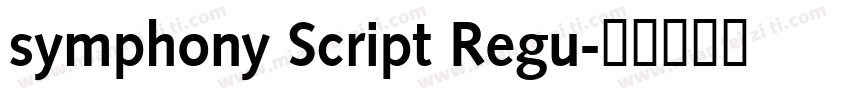symphony Script Regu字体转换